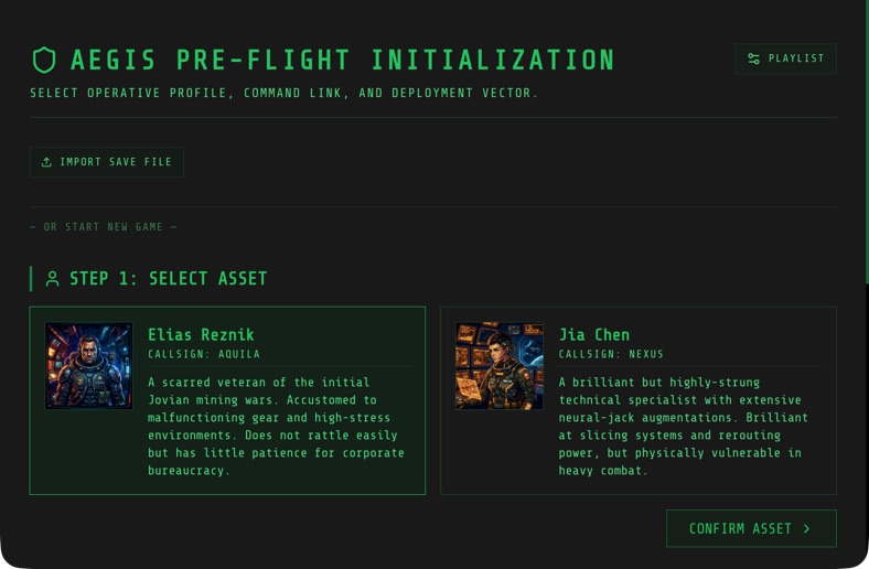 Project AEGIS — Terminal RPG screenshot